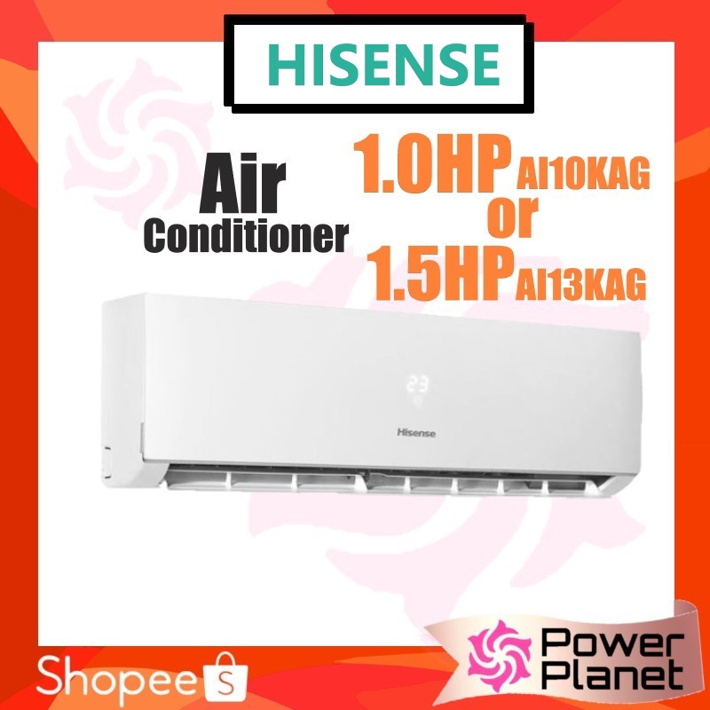 Hisense 1.0HP / 1.5HP Standard Inverter Air Conditioner R32 AI10KAG or