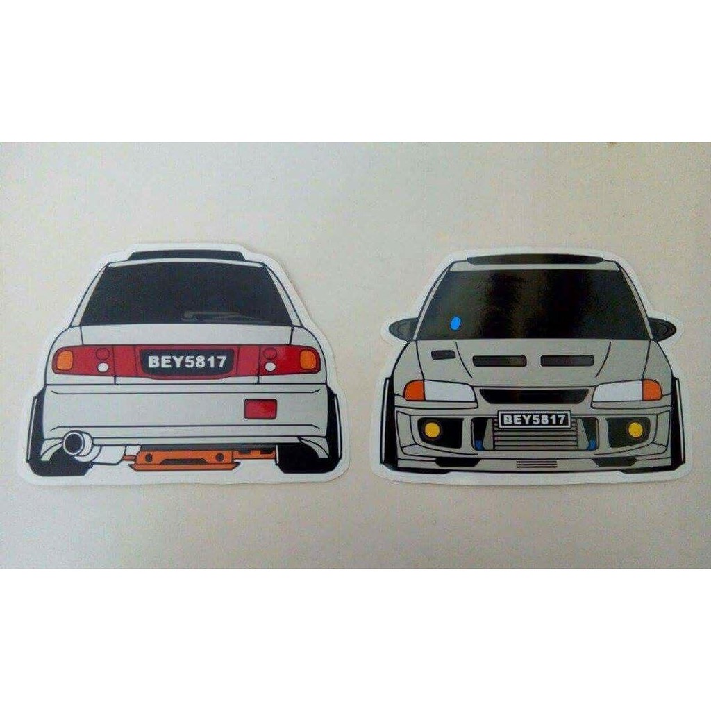 stiker kereta wira