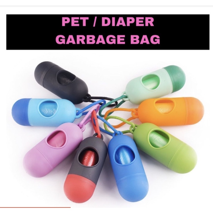 Portable Diaper Disposal Poop Plastic Dispenser Refill Roll Diaper Plastic Bag / Pet Garbage Bag