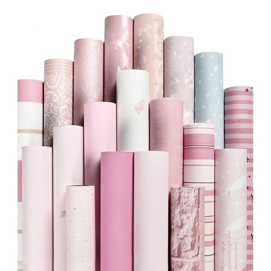 Pink 10m Wallpaper Self-adhesive Wallpaper Bedroom Waterproof Furniture