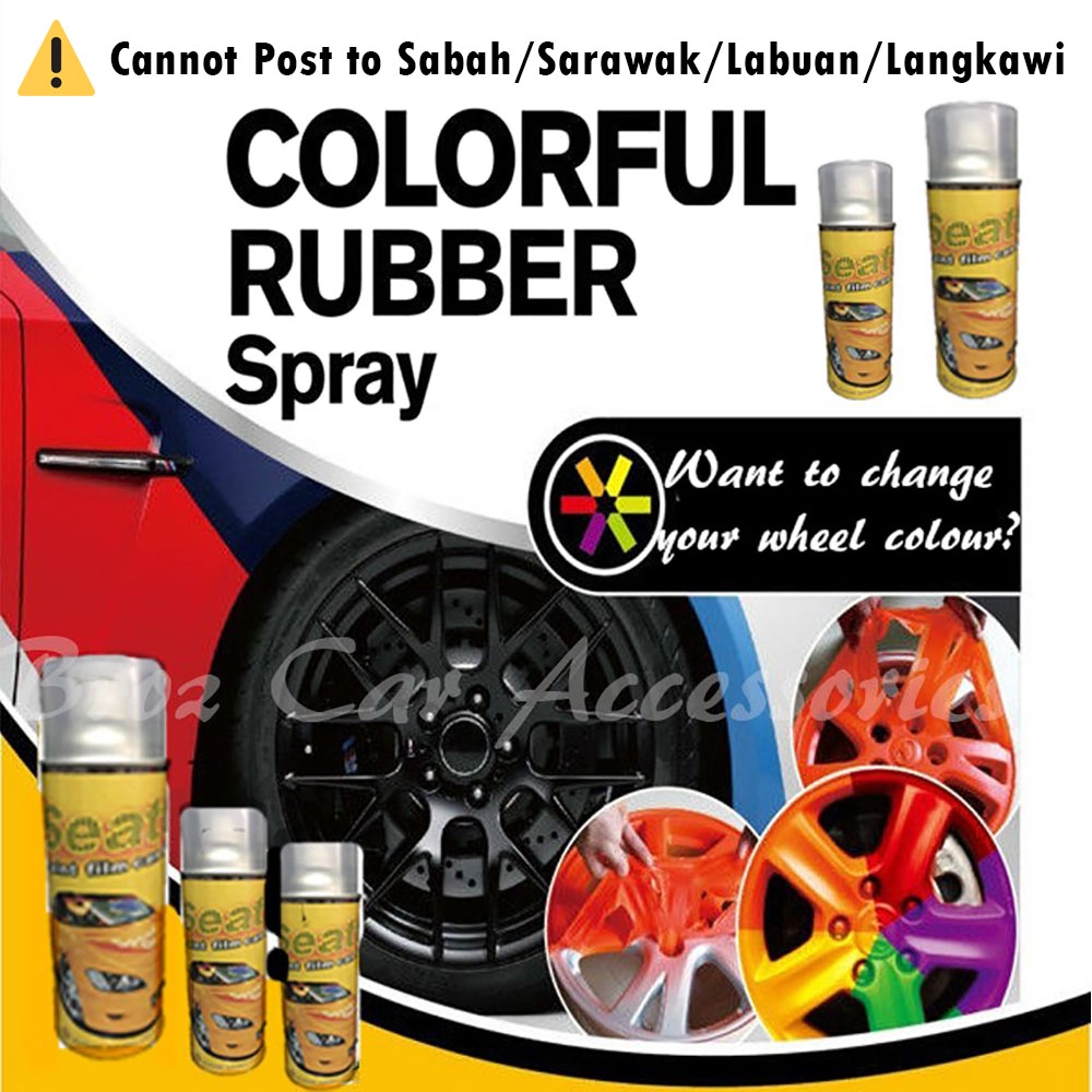 2 x Removable Car Wheel Rubber Spray Paint (400ML) West Malaysia Only