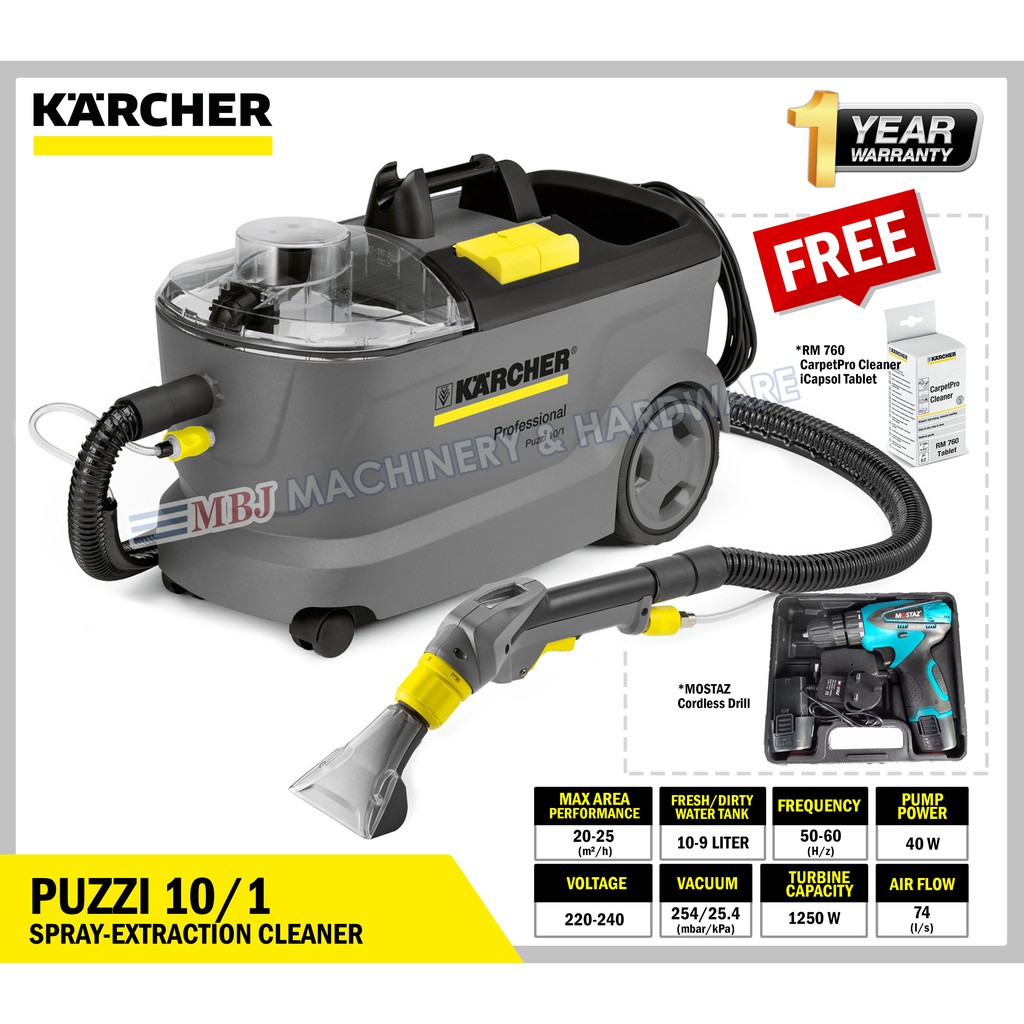 KARCHER PUZZI 10/1 SPRAY EXTRACTION CARPET CLEANER Shopee Malaysia