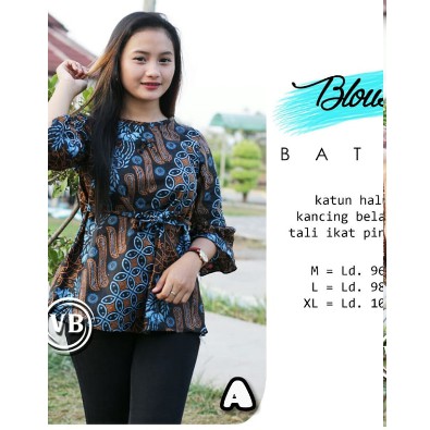 NEW Blouse Batik Perempuan Classic  Shopee Malaysia