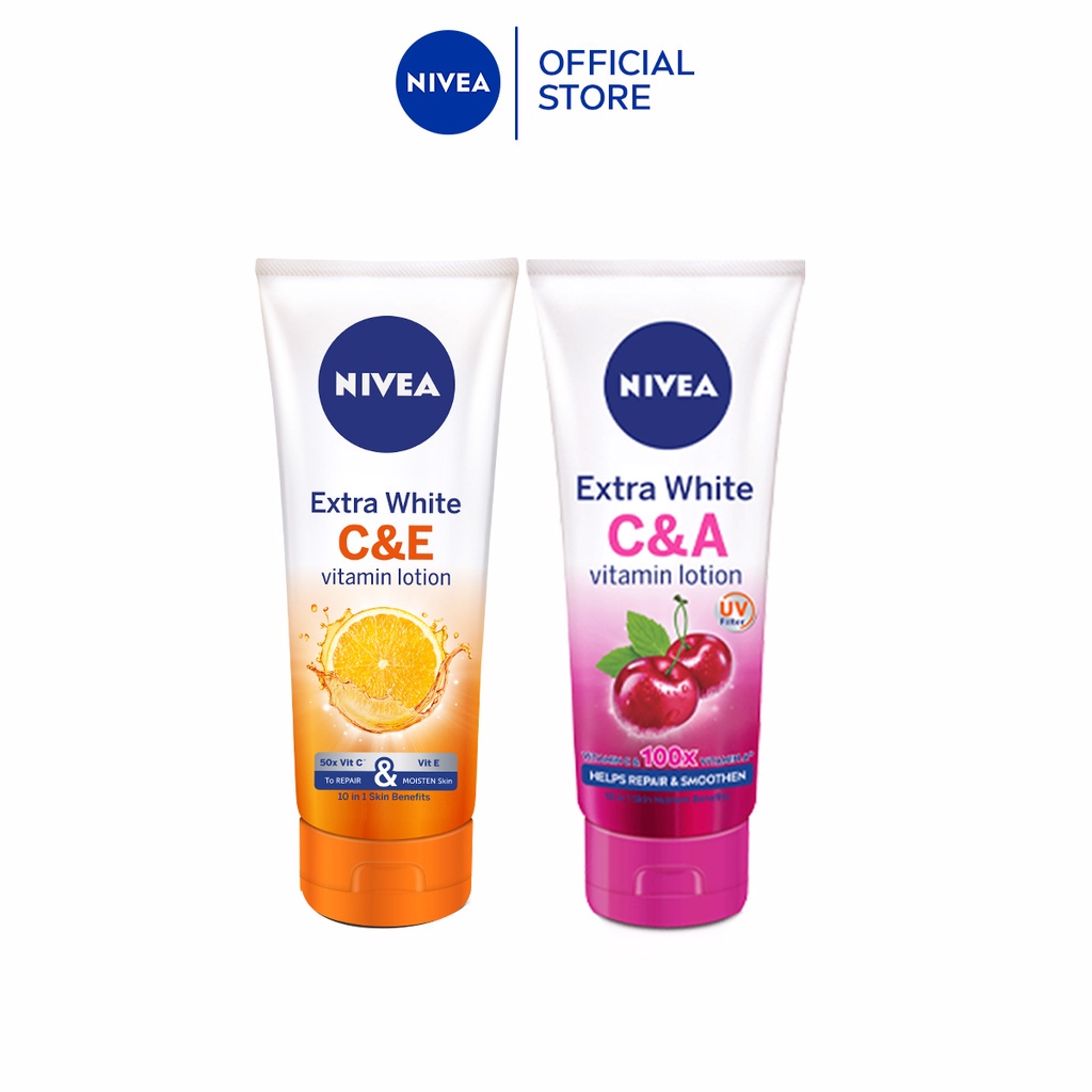 NIVEA Extra Bright C&E Vitamin Lotion (320ml) + NIVEA Extra Bright C&A