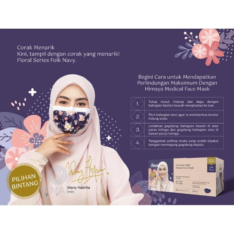 2021】❈{Ready Stock} Himaya Hijab Premium Medical Face Mask 
