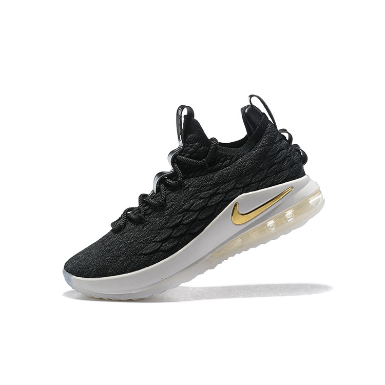 lebron 15 low black and gold