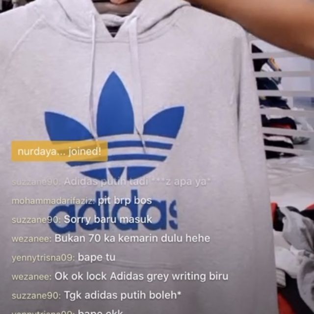 hoodie adidas putih