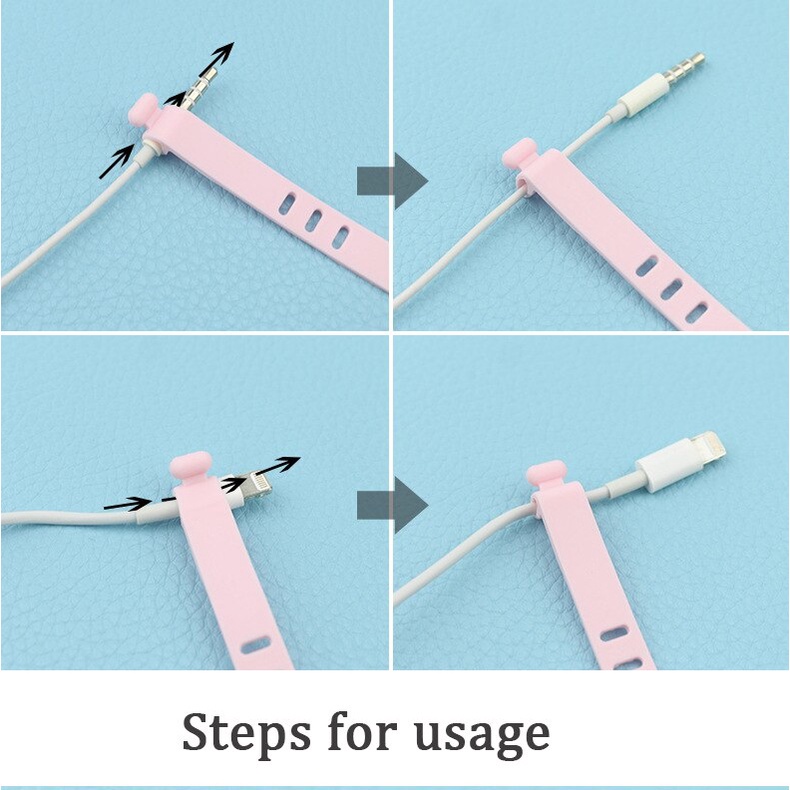 Outdoor Portable Hadiah Reusable USB Cable Strap Winder Soft Wire Management Earphone Data Tie Cord Travel - Image 2