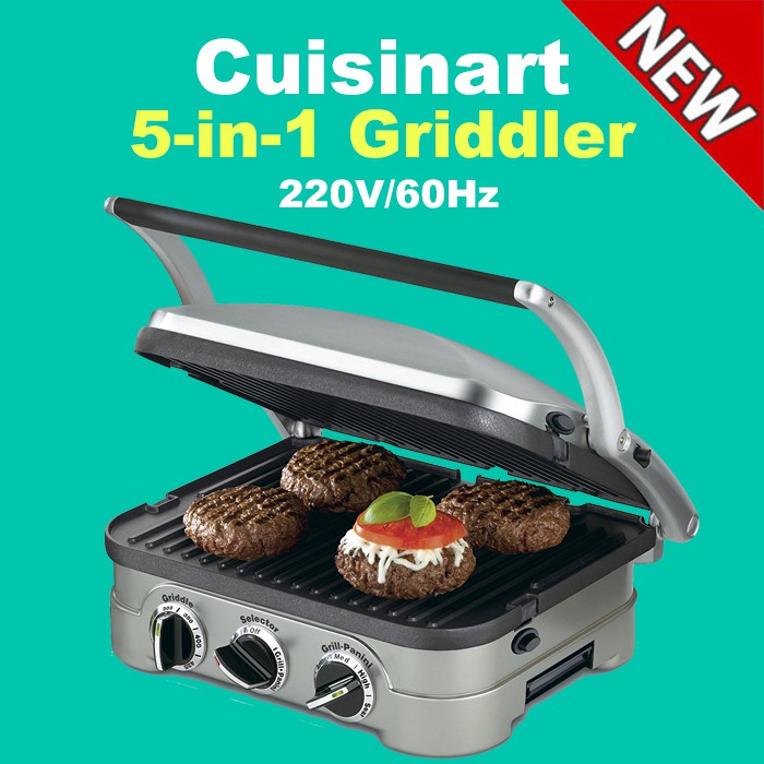 Cuisinart Gr 4n 5 In 1 Griddler Silver Black Dials 220v 60hz