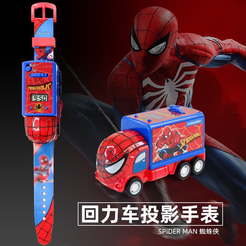 Children's Pull Back Car Projection 6 image Watch Car Illuminated Electronic Watch Toy