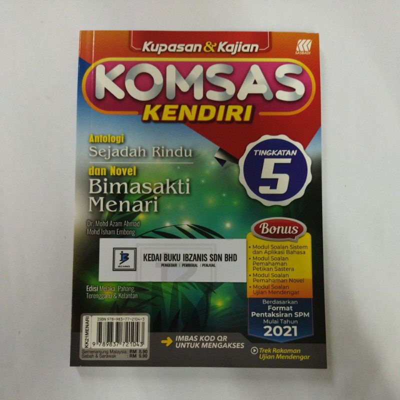 Buy Buku Rujukan Kupasan Kajian Komsas Kendiri Antologi Sejadah Rindu Dan Novel Bimasakti Menari Tingkatan 5 Seetracker Malaysia