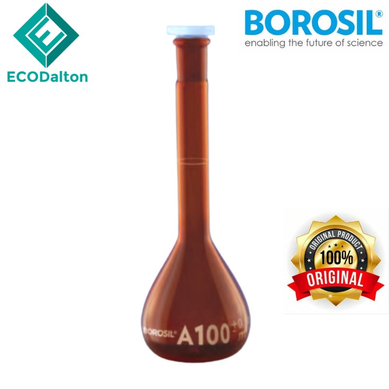 Borosil Volumetric Flasks 5 Ml 100 Ml Amber Pp Stopper Class A