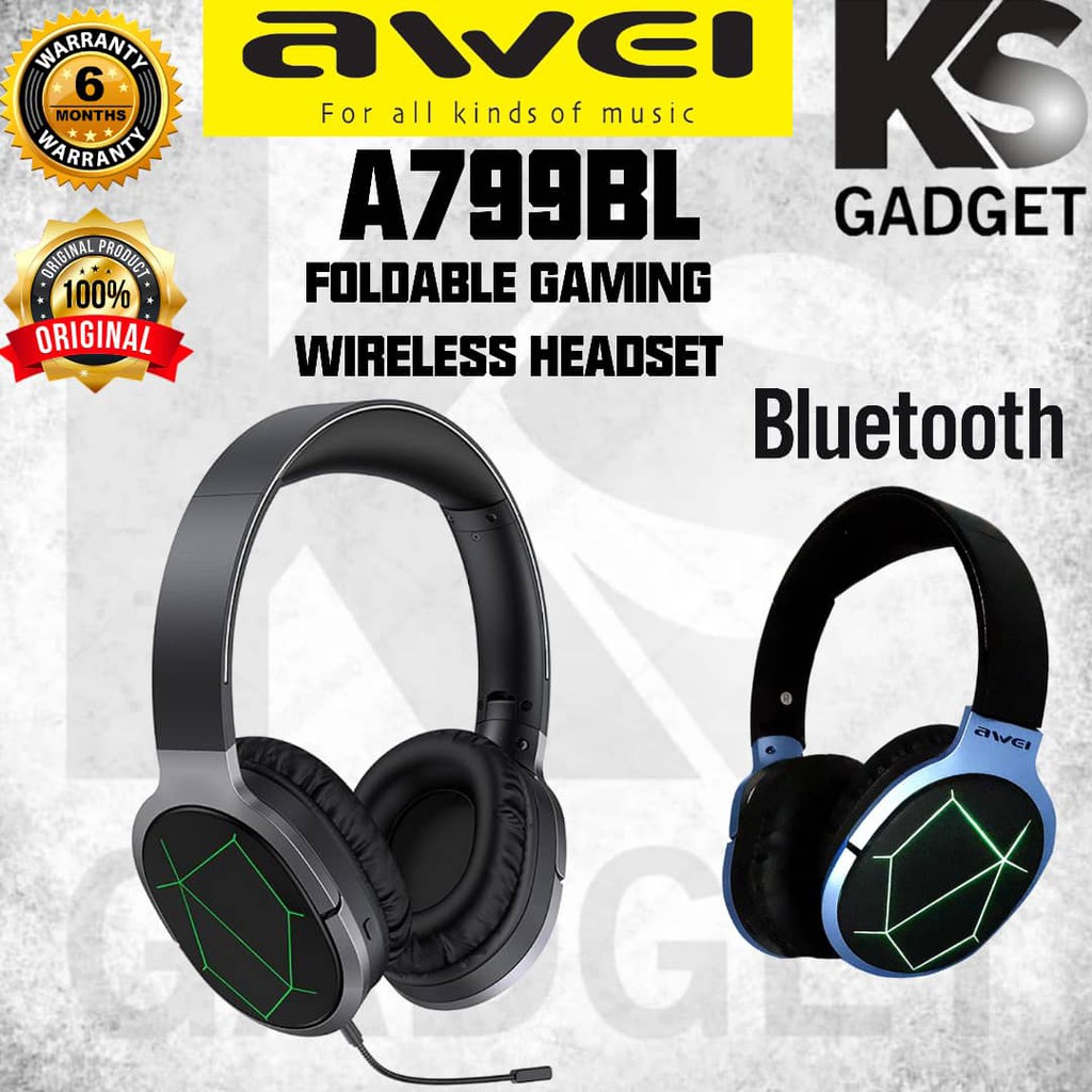 awei a799bl foldable gaming wireless headphone