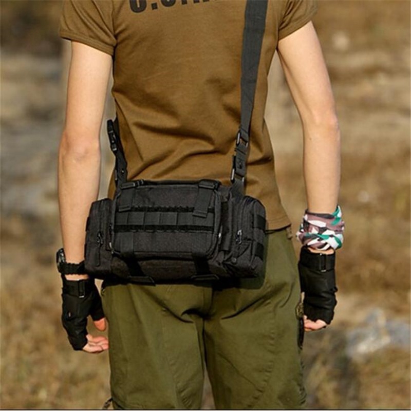 Outdoor Waist Bag Tactical Waist Pack Shoulder Bag Camping Hiking Bag ...