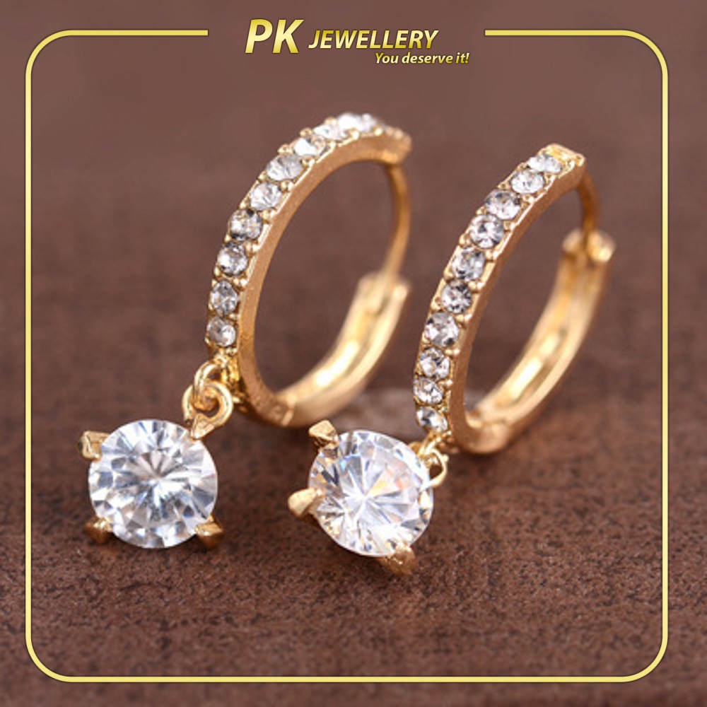 Earrings Korean Subang Telinga Anting Diamond Batu Korea Emas Korea Emas Bangkok 耳环 Stud Earrings Mutiara Sabah