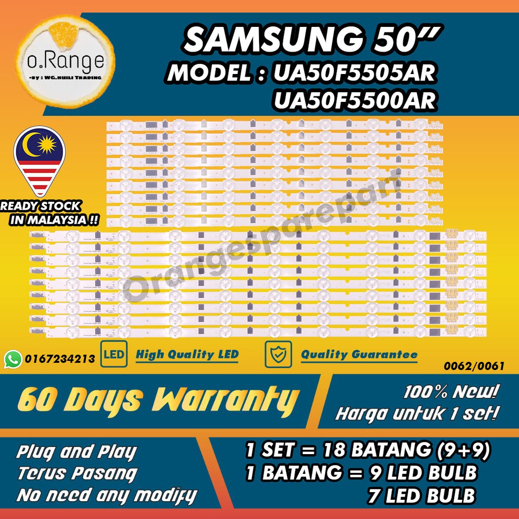 UA50F5505AR / UA50F5500AR SAMSUNG 50" LED TV BACKLIGHT(LAMPU TV) SAMSUNG 50 INCH LED TV ua50f5505 ua50f5500