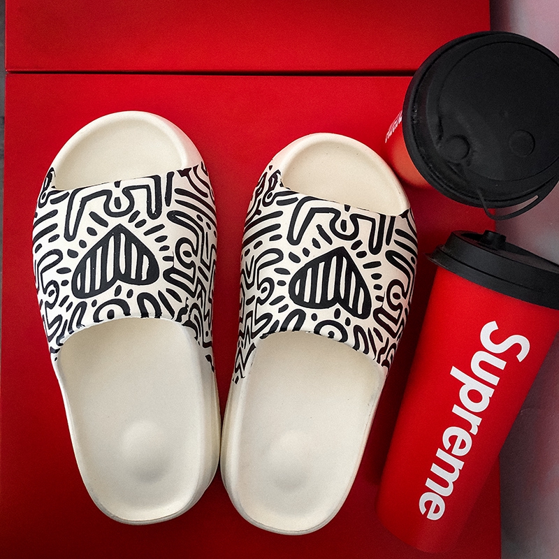 yeezy slides graffiti