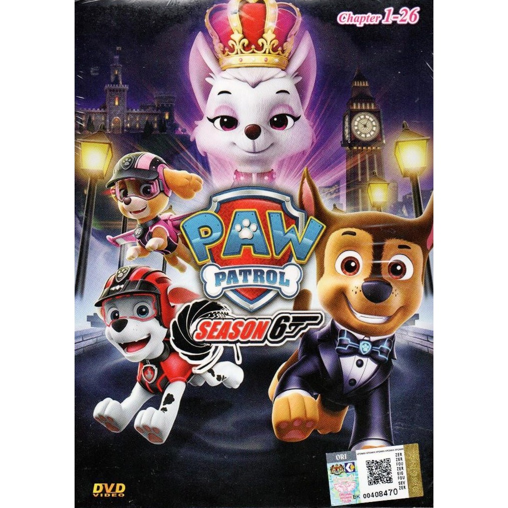 DVD PAW Patrol 6 Vol.1-26End Kids Shopee Malaysia
