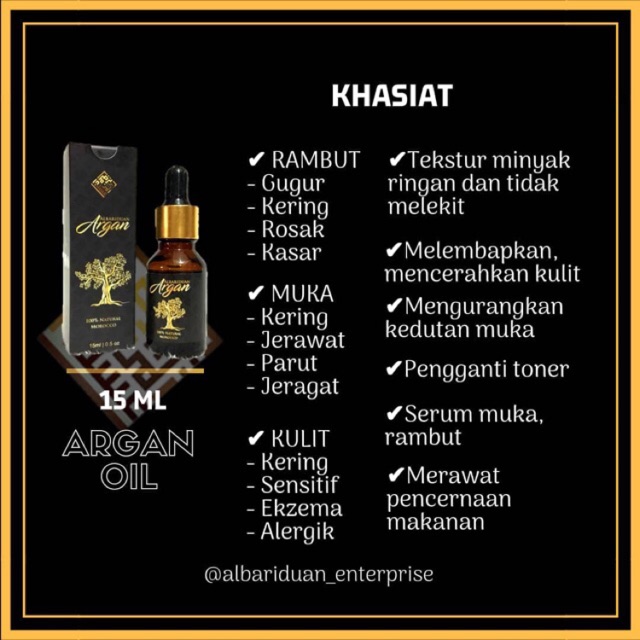 Argan Oil (Original dari Morocco) | Shopee Malaysia