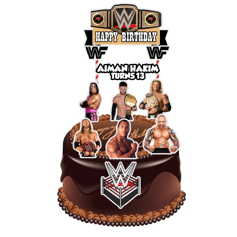 Wwe Birthday Cake Topper Template Printable Diy Bobot vrogue.co