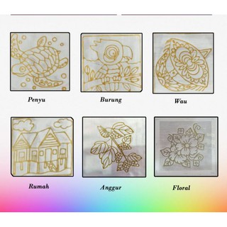 Batik painting kit mewarna batik saiz 5” x 5”