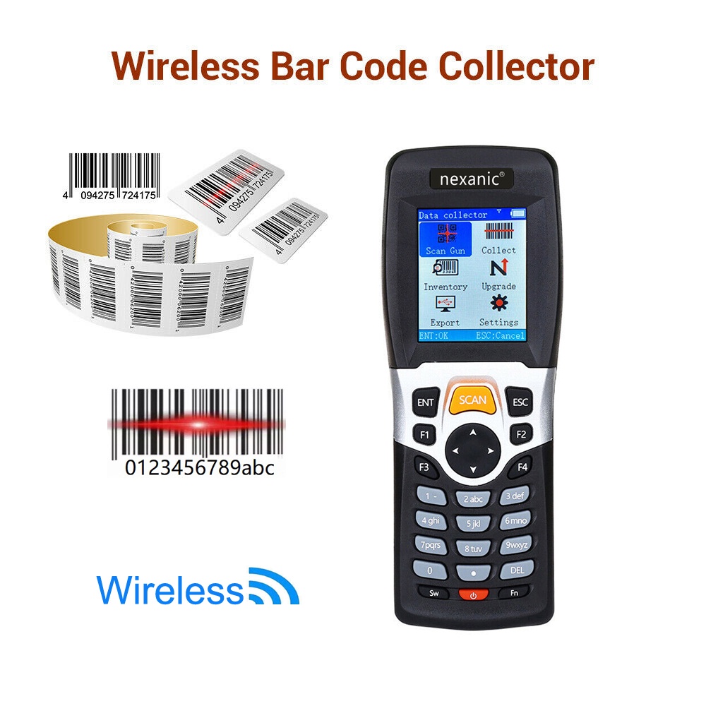 Nexanic PDT3309 Wireless Barcode Scanner PDT Portable Inventory Device 1D Barcode Reader Collector Data Terminal