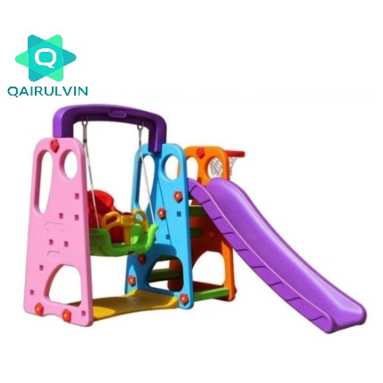 Qairu 3 In 1 Best Quality Swing And Slide Mini Theme Park Basketball Hoop 1270