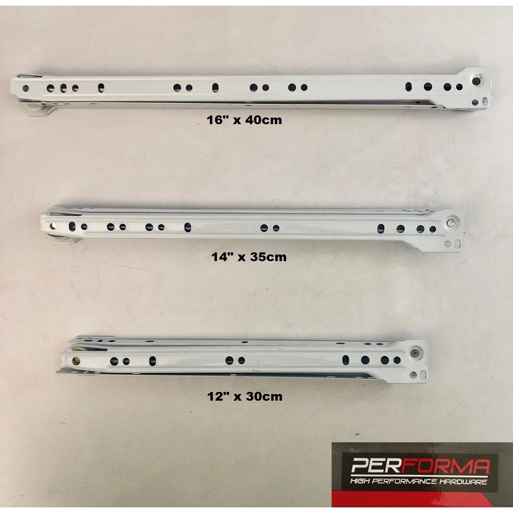 12" 14" 16" 18" Drawer Slide Rail Roller Runner Rail Laci For Home