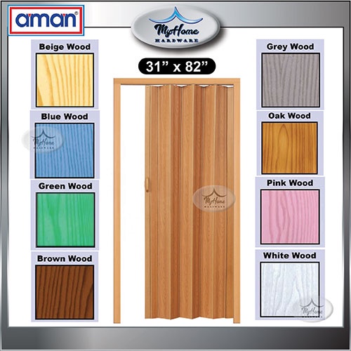 Aman Deluxe PVC Folding Door 31" x 82" Toilet PVC Door Shopee Malaysia