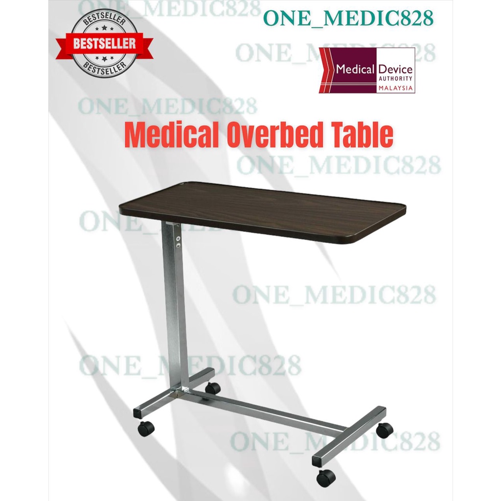 [READY STOCK] One_Medic828 Medical Overbed Table Non Tilt Over Bed