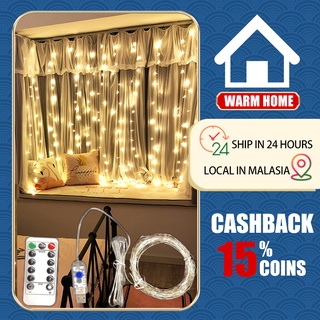 3M*3M Copper Wire Lights Curtain String Christmas Lights String Wedding Decoration Room Decoration Lights With USB SL007