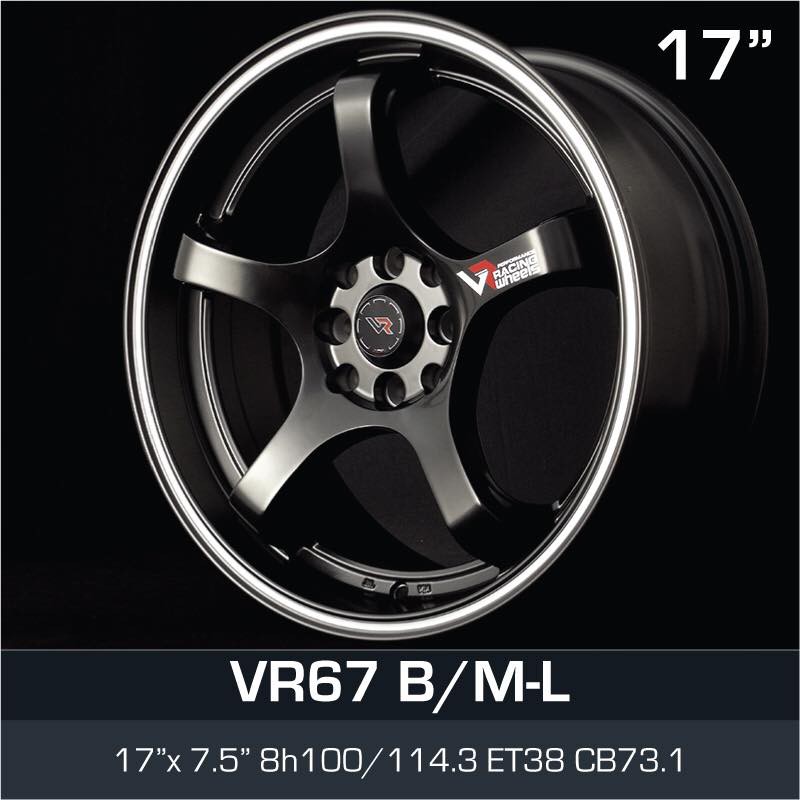 Ad 17 Inch 7 5jj 4x100 4x114 3 Et38 Ori Car Sport Rims Wheels Vr67 Shopee Malaysia