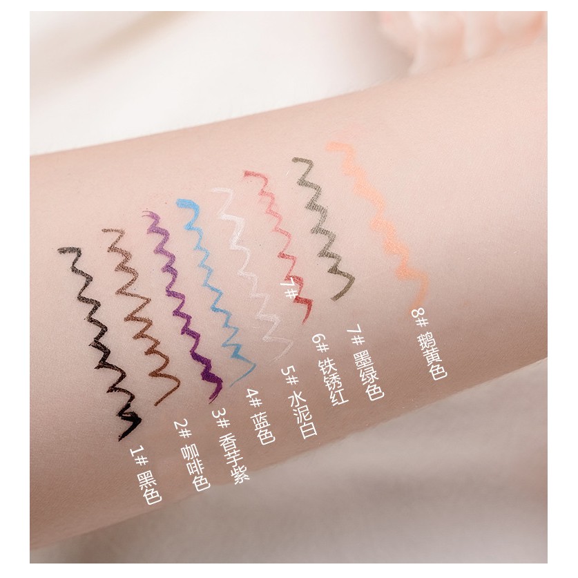 NnUeDwE®Hot Color Eyeliner Waterproof Quick-drying Eyebrow Pencil Plant Essence Ingredients Long Lasting Health&Beauty