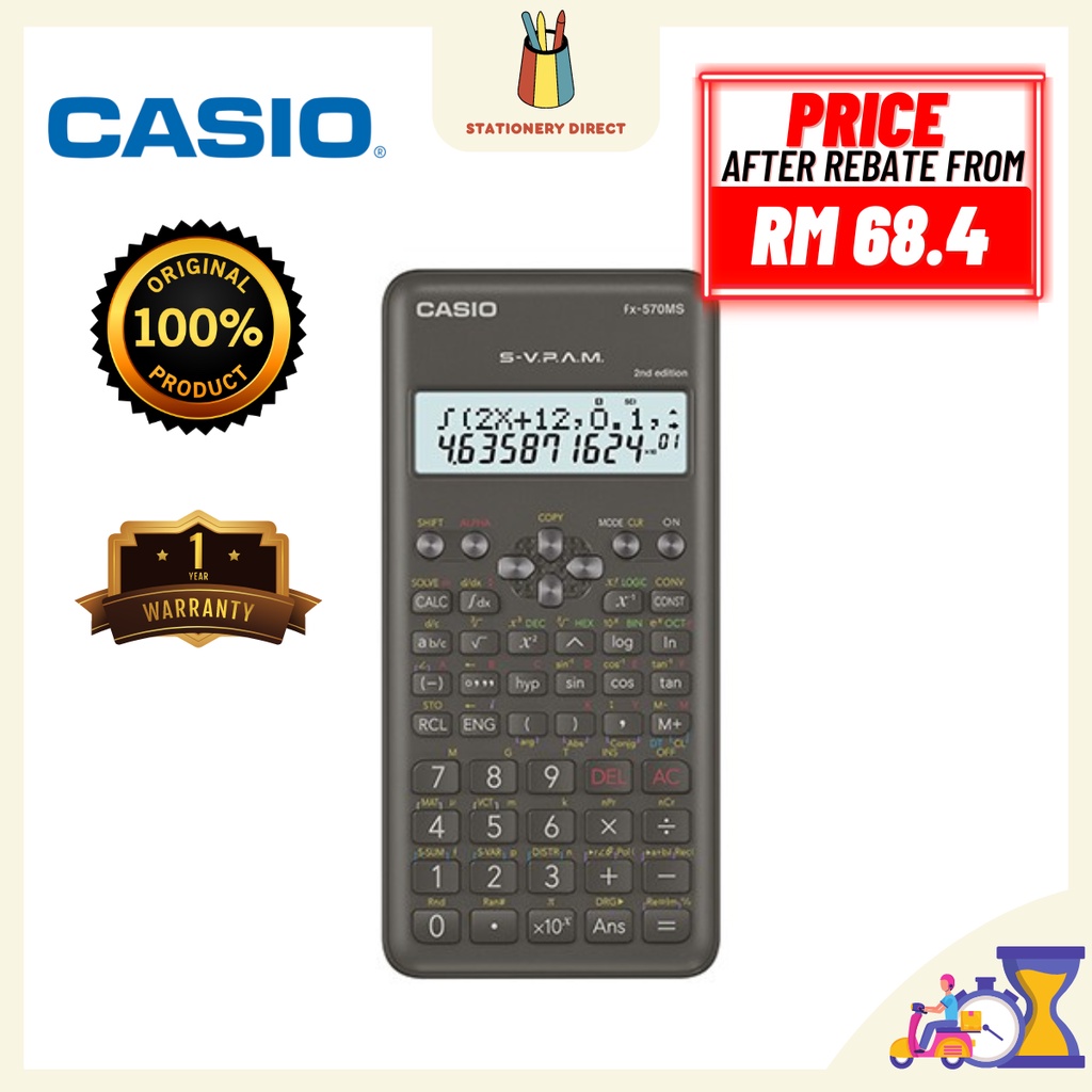 Casio fx 570ms 2nd edition Scientific Calculator 570ms2 570ms Shopee