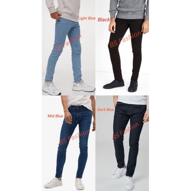 ??[READY STOCKS] Skinny/Slim Fit Jeans Pants For Men & unisex material Stretchable (26”-36”)