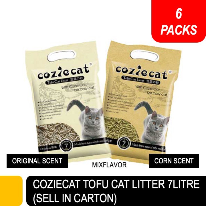  BORONG  Coziecat Tofu Cat  Litter 7 Litre SELL PER CARTON 