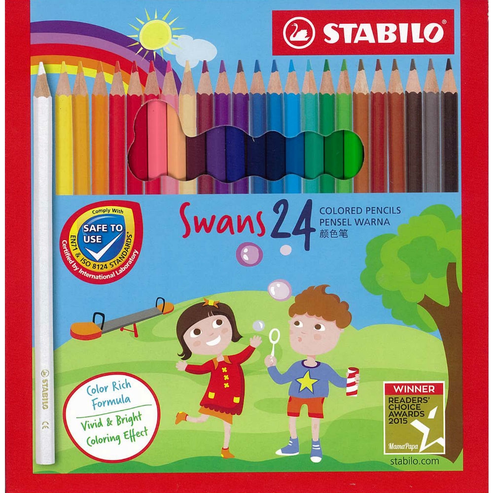 Stabilo Swans 24 Colored Pencils Art No 1879 | Shopee Malaysia