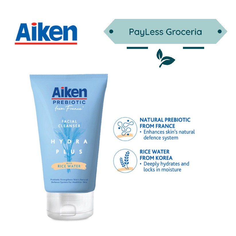 Ready Stock Aiken Prebiotic Hydra Plus Facial Cleanser Pembersih Muka 120g