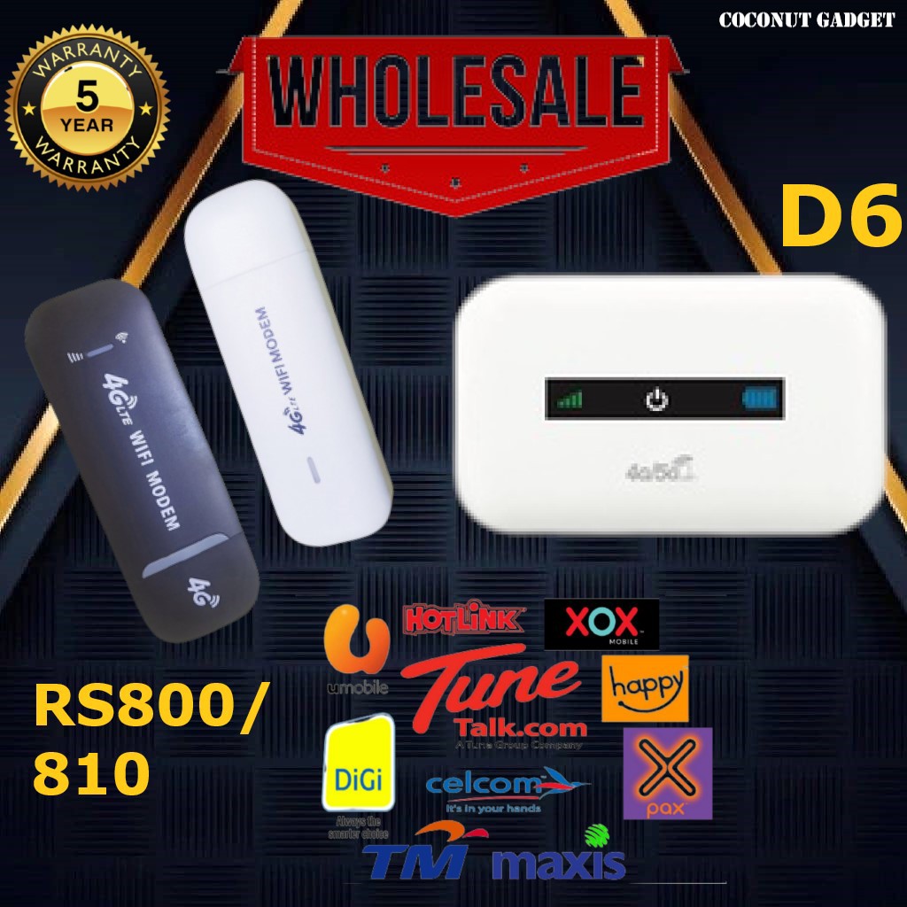 Wholesale Unlimited Hotspot 4g Lte Usb Wifi Unlock Modem Rounter Modified Hot Selling D6 Rs810 Rs800 Huawei Let Cpe Shopee Malaysia