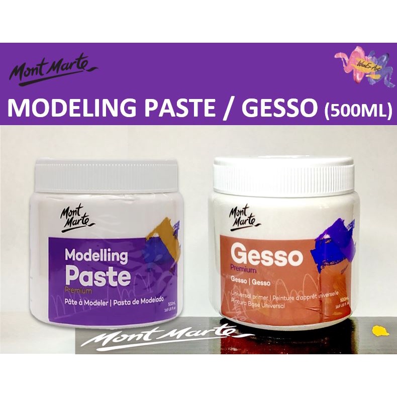 'Ready Stock' Mont Marte Gesso Premium White/Modeling Paste 500ml