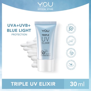 You Sunscreen Triple Uv Elixir Spf 50+ Pa++++ Broad-spectrum Protection 