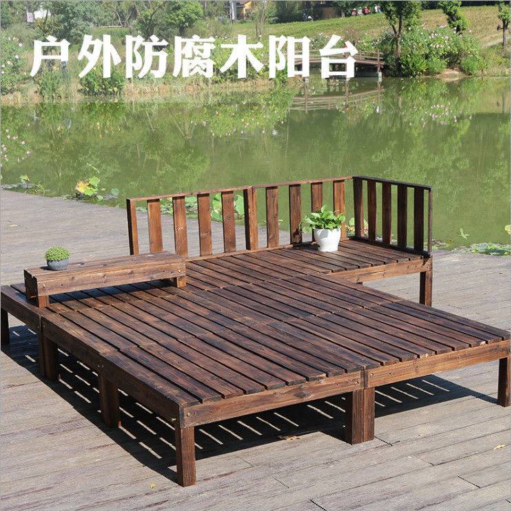 Anticorrosive Wood Platform Outdoor Small Garden Pavilion Platform
