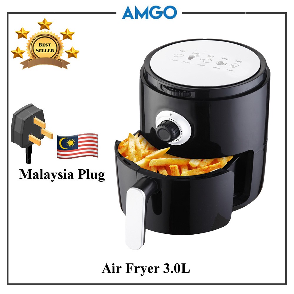 AMGO 3.0L Capacity Air Fryer [Malaysia 3-Pin Plug ...