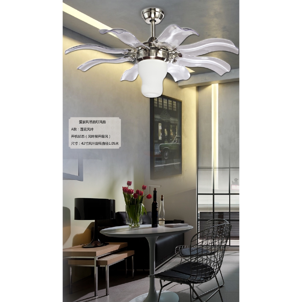 2020 Invisible Fan Lamp High Wind Ceiling Fan Lamp Dining Room Living Room Led Lamp Ceiling Fan Take Off Bedroom Fan Cha Shopee Malaysia