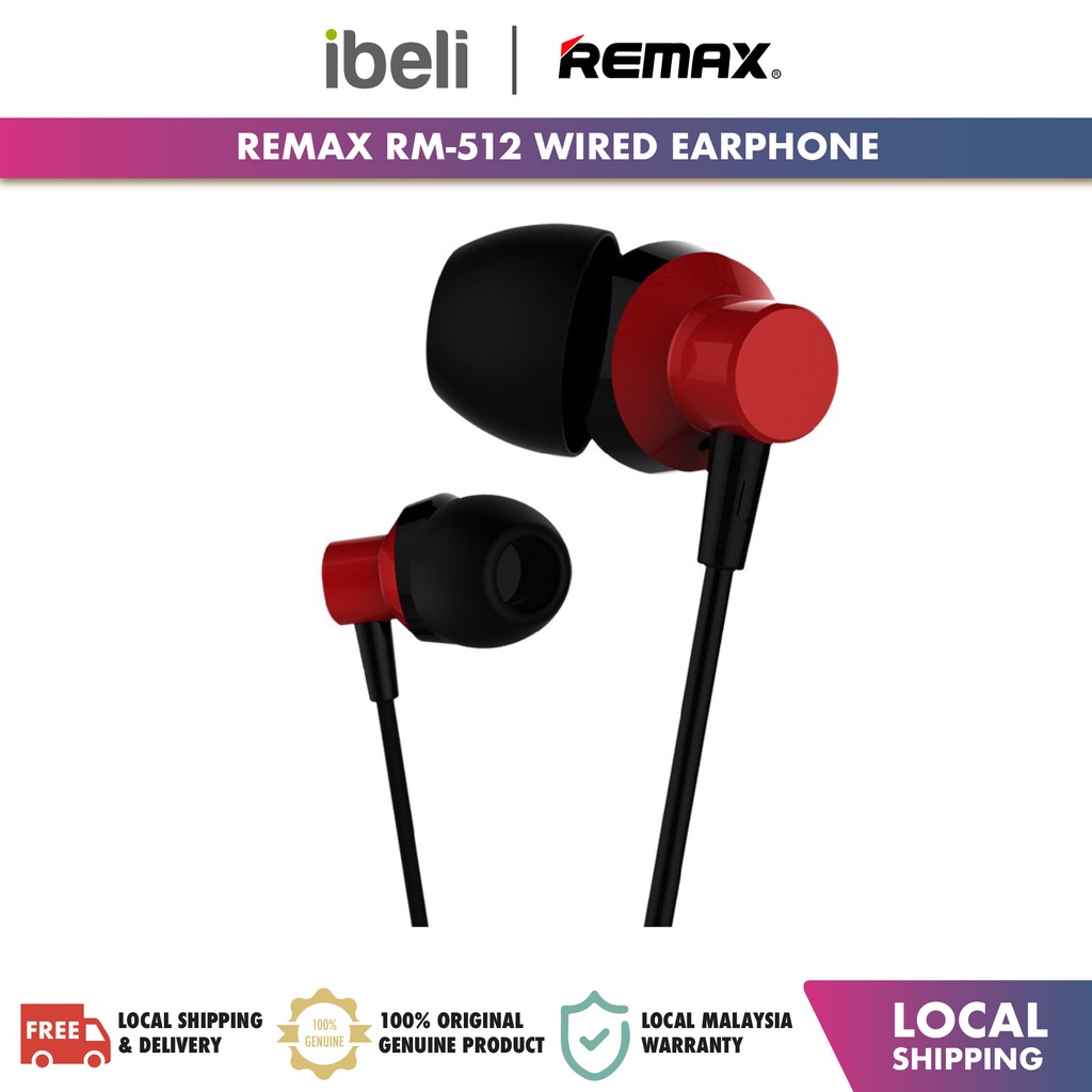Remax RM-512 Stereo Earphones 3D bass | Shopee Malaysia