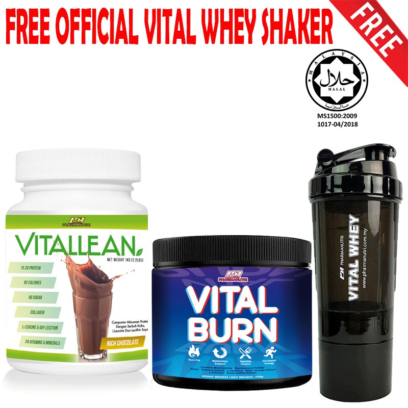 Vital Burn Halal Fat Burner PreWorkout 400g40 servings [Original