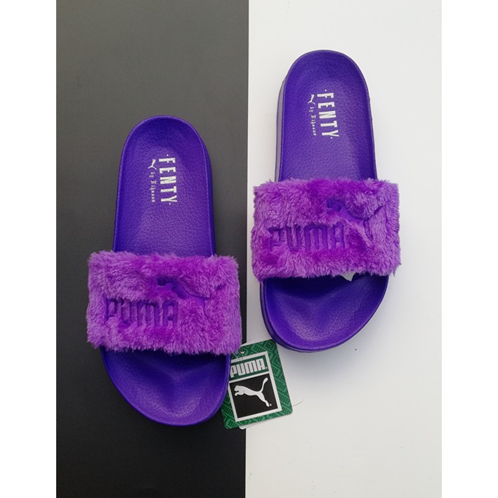 purple fenty slides
