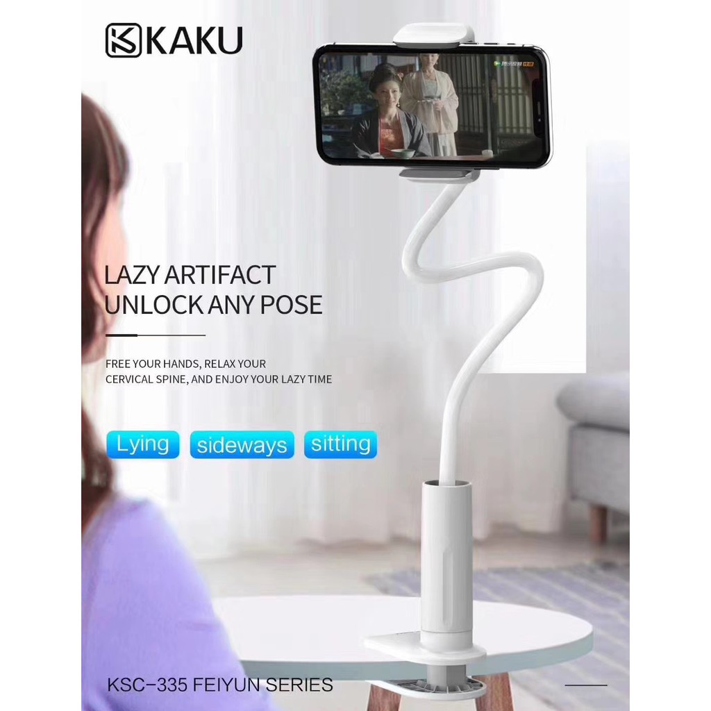 Lazy Mobile Holder 360° Smartphone/Tablet Stand Holder (Flexible) (Clamp Height 8CM or 20CM)