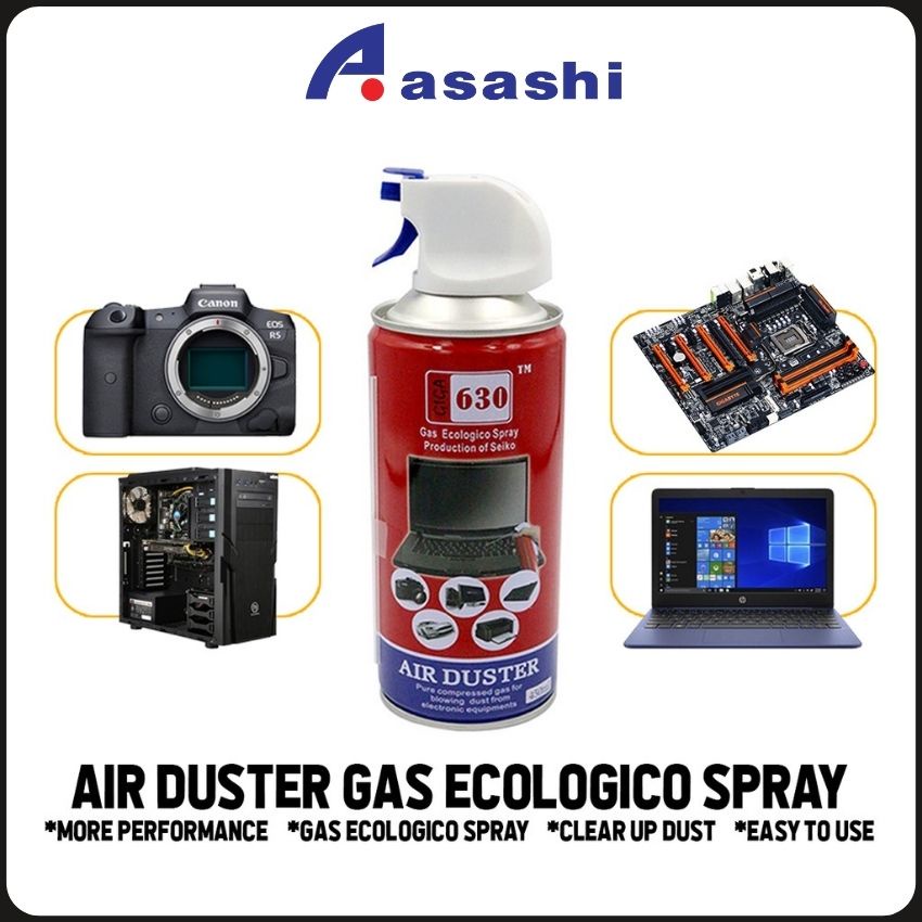 GIGA 360 AIR DUSTER CLEANING COMPRESSED CANNED WITH NOZZLE 450ML 1