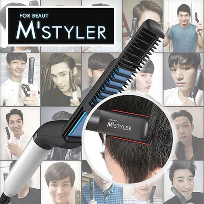 M Styler Mens Hair Styling Iron Comb Straightener Curling Iron